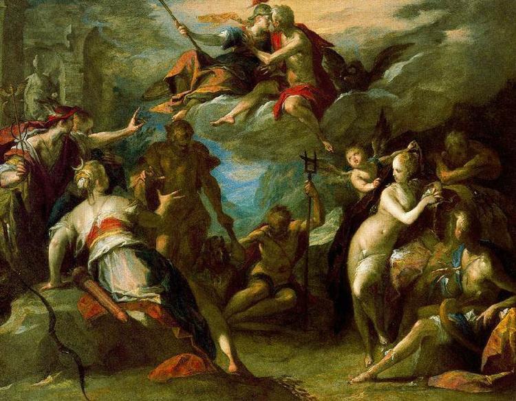 Hans von Aachen The Amazement of the Gods oil painting picture